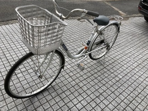 【26インチ自転車】変速なし　大きめカゴ　パンクしにくいタイヤ使用❗️若林自転車　唐崎店　SALE中❗️