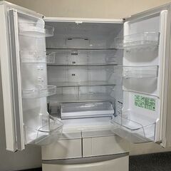 日立/HITACHI R-F48M3 冷蔵庫 475L フレンチドア 6ドア パールホワイト 