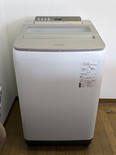 終了 パナソニック 8.0㎏洗濯機 2019年製 NA-FA80H6 簡易乾燥付