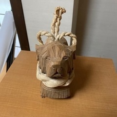土佐犬　高知県　木彫り　工芸品
