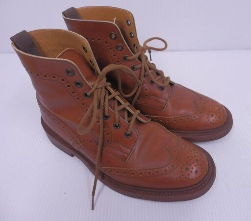 Tricker's トリッカーズ ウイングチップブーツ ブラウン 172508 size:7 1/2 中古