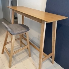 カウンターテーブルと椅子セット