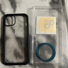 iPhone13 強化ガラスケース両面　ブラック