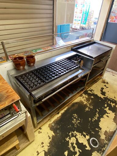 【値下げ中】業務用　たこ焼き器　24個×4連　都市ガス　3月中