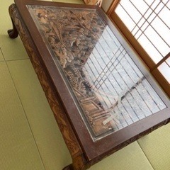 木彫り座卓