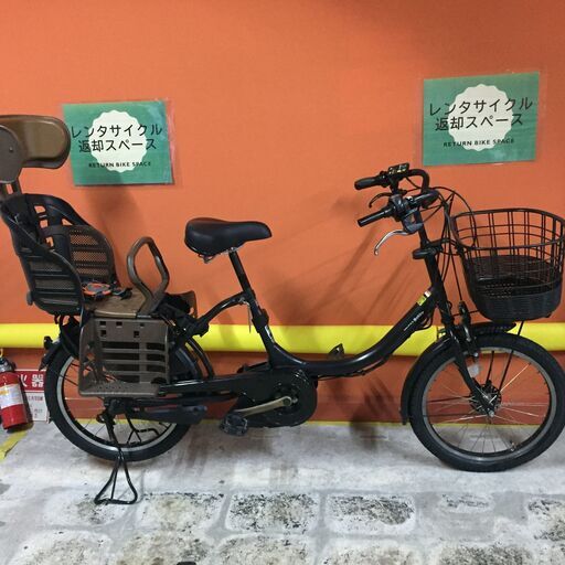 自転車整備士整備済み　NO164　中古車　20インチ 電動アシスト車 　ブラック 　メーカー純正新品12.3ahバッテリー付