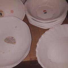 昔のヤマザキの白いお皿　新品保管汚れあり