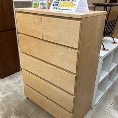 🌲人気🌲IKEA 5段チェスト MALM ホワイトステインオーク...