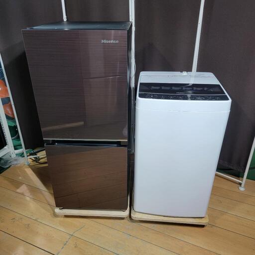 ‍♂️mh売約済み‼️設置まで無料‼️最新2020年製✨人気のブラウンガラストップ✨Hisense × Haier 家電セット