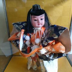 宝玉作 日本人形 を無料でさしあげます。和人形 ガラスケース入り...