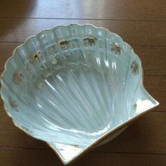Shell・貝のマーブル色のキレイな大きめの皿