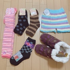 《SALE！》もこもこ靴下など6点セット♡ルームシューズ、もこも...