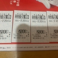 メトロⓂ️ 普通券　今日、明日まで　2／20