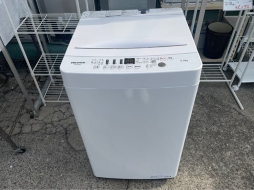 【リサイクルサービス八光　安心の3か月保証　配達・設置OK】ハイセンス　5.5㎏　全自動洗濯機　オリジナル ホワイト HW-E5503