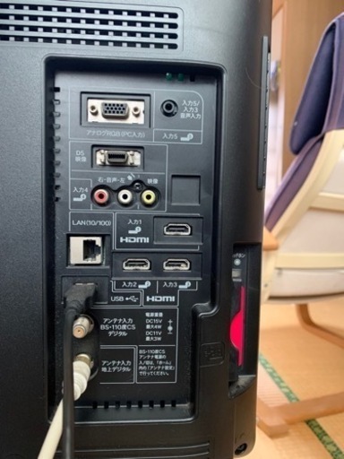 シャープ液晶テレビ21インチ（録画付きUSB-HDD） USB外付け