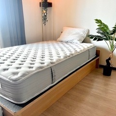 ダブルコインマットレス/ニトリ跳ね上げ収納ベッド 両方