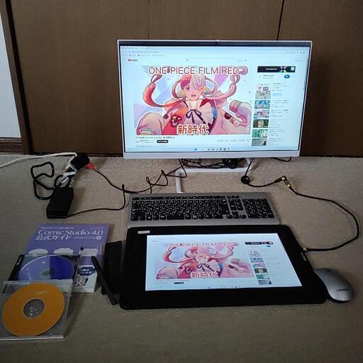 今だけ値下げ★Lenovo デスクトップPC（IdeaCenter AIO3）Windows11(office365付き)と液晶タブレットArtist 15.6・漫画イラストソフトセット