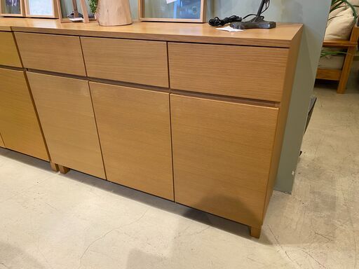 宇都宮でオシャレな家具を探すなら『オトワリバース！』無印良品 MUJI キャビネット 3連キャビネット サイドボード フリーラック 収納棚 ナチュラル 中古品
