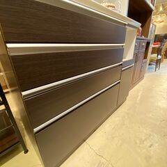 宇都宮でオシャレな家具を探すなら『オトワリバース！』レンジボード W1200 収納棚 食器棚 ニトリ ブラウン キッチン収納 中古品