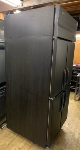 【動確済み】ホシザキ 業務用冷蔵庫 HR-90ML 全面木目調 単相 100V 厨房機材 厨房機器 店舗用品 縦型4枚扉 4ドア 大容量 大阪発 引き取り可