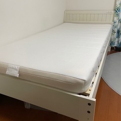 【0円】シングルベッド(フレーム、マットレス、敷布団）