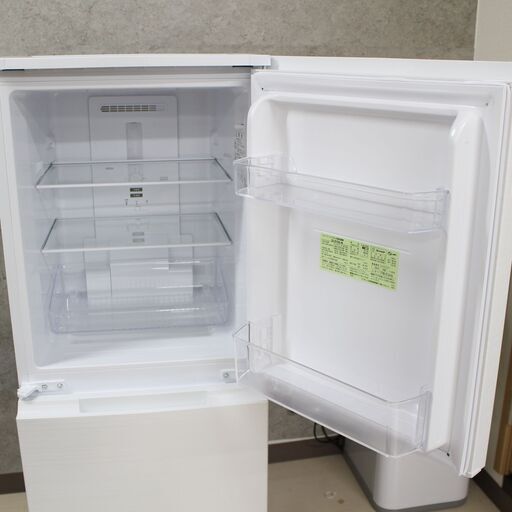 店S364)【美品】SHARP ノンフロン冷凍冷蔵庫 2ドア 152L SJ-D15G-W