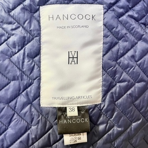 HANCOCK ハンコック キルティングピーコート スコットランド製-