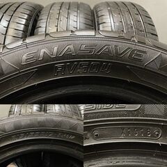 DUNLOP ENASAVE RV504 215/55R17 17インチ 夏タイヤ 4本 2018年製 バリ溝
