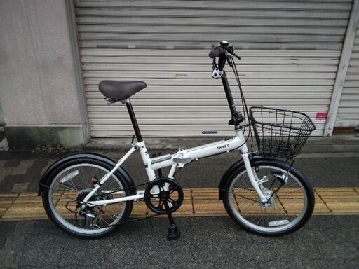 THFIFT[スリフト]20吋 折り畳み自転車 外装6段/LEDオート/アイボリー
