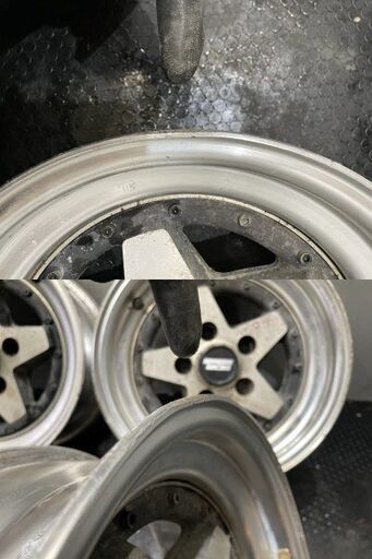 旧車ホイール HAYASHI RACING COMMAND ハヤシレーシング コマンド 14インチ 4本 6.5J/7J5HPCD114.3+9/+2 希少 当時物　(VHB367)クレジットカード QRコード決済可能