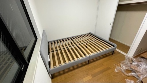 IKEA ダブルベッド\u0026 IRIS製マットレス（フレームのみも可）