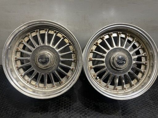 旧車ホイール WORK EWING II ワーク イーウイング 14インチ 2本 7J4HPCD114.3約+20 希少 当時物　(VHO423) クレジットカード QRコード決済可能