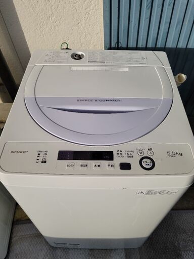 シャープ　5.5kg洗濯機　ES-GE5A　中古