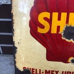 SHELL ビンテージ　ドーム型サイン看板 1940s' SHELL ビンテージ ドーム型サイン看板 1940s'