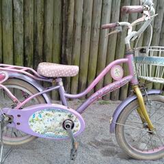 自転車16インチ紫ピンク