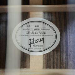 ギブソン J-29 2016 アコースティックギター エレアコ仕様。