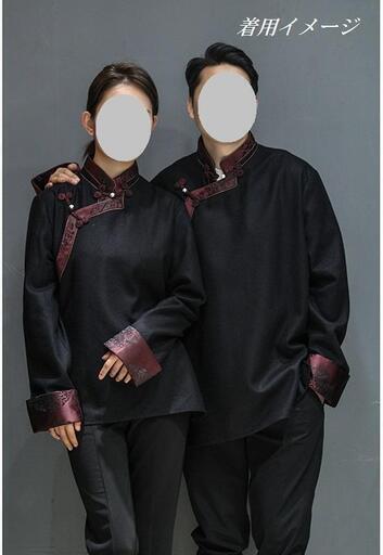 新品 改良型 民族风JK・チベット・モンゴル 西藏衣装/黒・チャイナボタン/漢服