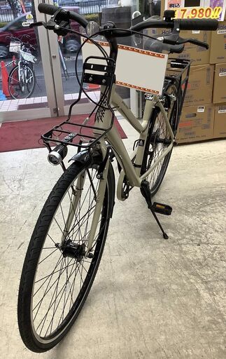 自転車 OFFICE PRESS ALUMINIUM6061 HYDRO FORMING 28インチ フレームサイズ510 変速あり ライトグレー【ユーズドユーズ名古屋天白店】 J2416