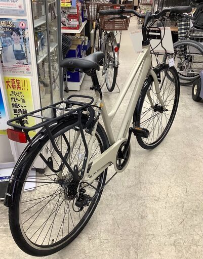 自転車 OFFICE PRESS ALUMINIUM6061 HYDRO FORMING 28インチ フレームサイズ510 変速あり ライトグレー【ユーズドユーズ名古屋天白店】 J2416