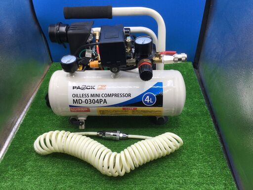 【エコツール豊田インター店】PAOCK(パオック) オイルレス ミニコンプレッサー 4L MD-0304PA　【愛知県/豊田インター店/工具】