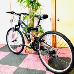 [受付終了]致しました Wサス 安定感抜群 AMERICAN ERGLE  3X6 18段式  26インチ