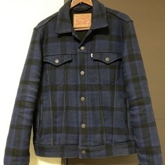 Levi's ウールトラッカージャケット　青チェックMサイズ