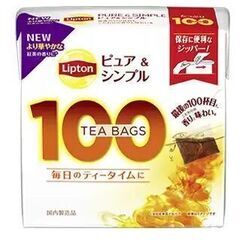 リプトン紅茶 ピュア&シンプル ティーバッグ 1箱(100袋)