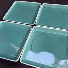 白山陶器　角盛り皿　4枚セット　未使用新品