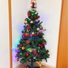 クリスマスツリー☆2m☆ライト飾り付き☆
