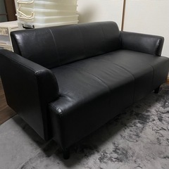【無料】IKEA イケア 2人掛けソファー 椅子 ブラック 引越...
