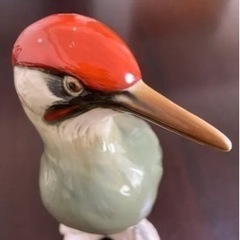 Vintageヴィンテージ　ドイツ鳥の置物　フィギュリン　陶磁器...