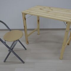 折りたたみテーブルセット（小金井市再生家具）品番：02-03-1...