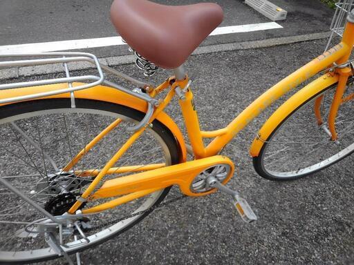 中古自転車2431 前後タイヤ新品！ 27インチ 6段ギヤ ダイナモ 