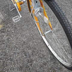 中古自転車2431 前後タイヤ新品！ 27インチ 6段ギヤ ダイナモ